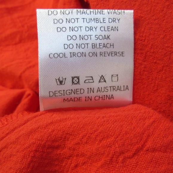 RNWY Runaway Remy Maxi Tank Dress XXL Orange Cotton Tiered Tie Boho Summer 510 - Picture 6 of 12